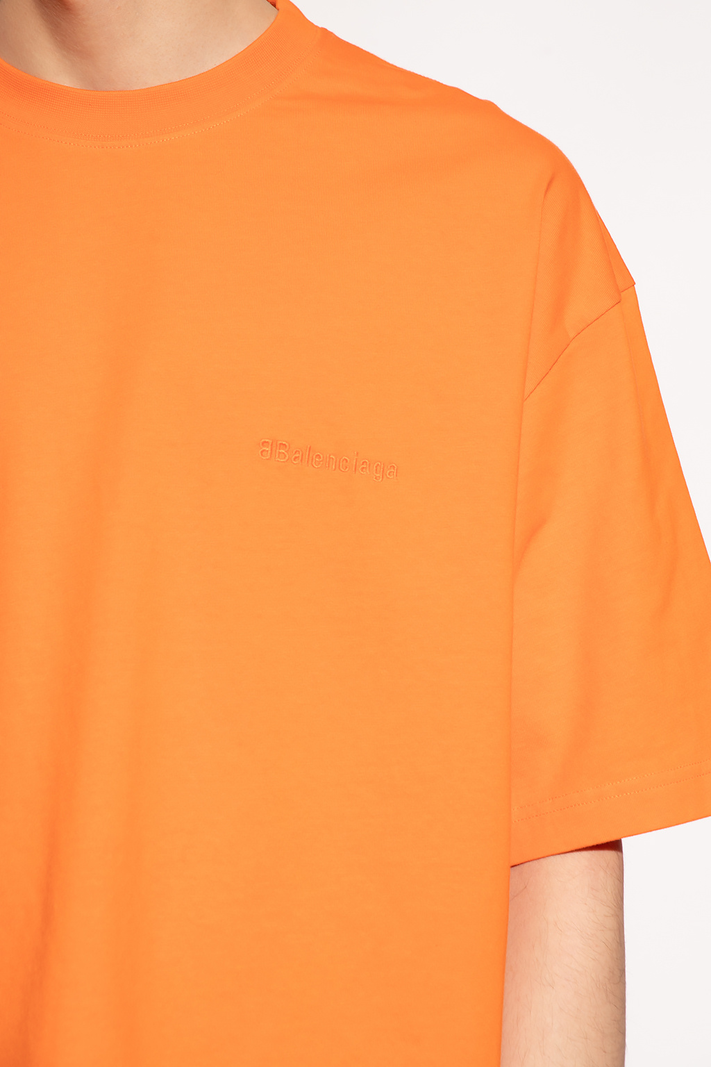 Balenciaga orange discount shirt